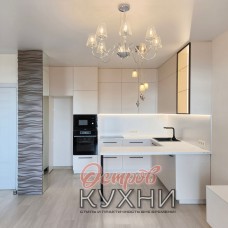Кухня П образная с барной стойкой пластик BAR 1074