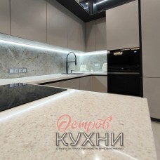 Кухня двухуровневая угловая с барной стойкой BAR 1075 Кухня двухуровневая угловая с барной стойкой BAR 1075