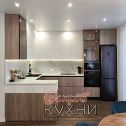 Кухня двухуровневая МДФ ПВХ COR 1002 Кухня двухуровневая МДФ ПВХ COR 1002