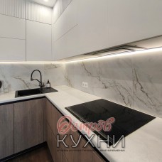 Кухня двухуровневая МДФ ПВХ COR 1002