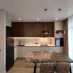 Кухня двухуровневая МДФ ПВХ COR 1041 Кухня двухуровневая МДФ ПВХ COR 1041