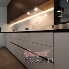 Кухня двухуровневая МДФ ПВХ COR 1041