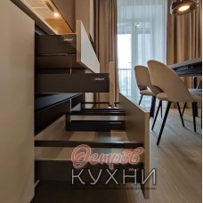 Кухня двухуровневая МДФ ПВХ COR 1041