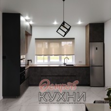 Кухня двухуровневая угловая МДФ пластик COR 1052