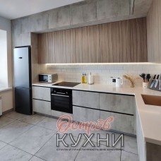 Кухня угловая МДФ пластик COR 1061