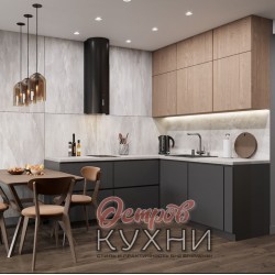 Кухня угловая МДФ ПВХ COR 1062
