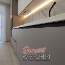 Кухня прямая МДФ эмаль STR 1068 Кухня прямая МДФ эмаль STR 1068