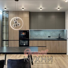 Кухня двухуровневая прямая софт STR 1081