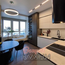 Кухня двухуровневая угловая МДФ пластик TLD 1055 Кухня двухуровневая угловая МДФ пластик TLD 1055
