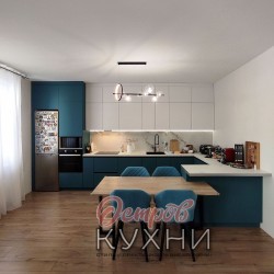 Кухня двухуровневая МДФ ПВХ TLD 1076 Кухня двухуровневая МДФ ПВХ TLD 1076