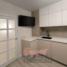 Кухня двухуровневая МДФ ПВХ TLD 1085