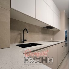 Кухня двухуровневая МДФ ПВХ TLD 1085