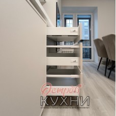 Кухня двухуровневая МДФ ПВХ TLD 1085
